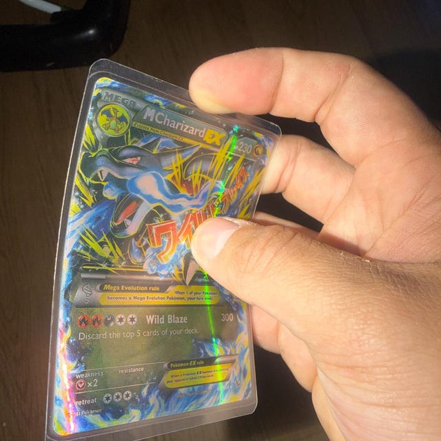 Rayquaza 61/106 Mega EX Card (paper Card) With Charizard 69/106