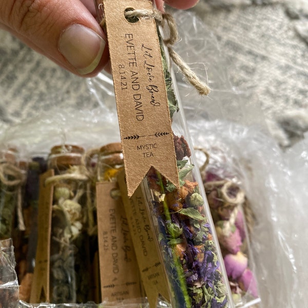 Wedding Tea Favors for Guests, Bulk Test Tube, Rustic Wedding Favor ...