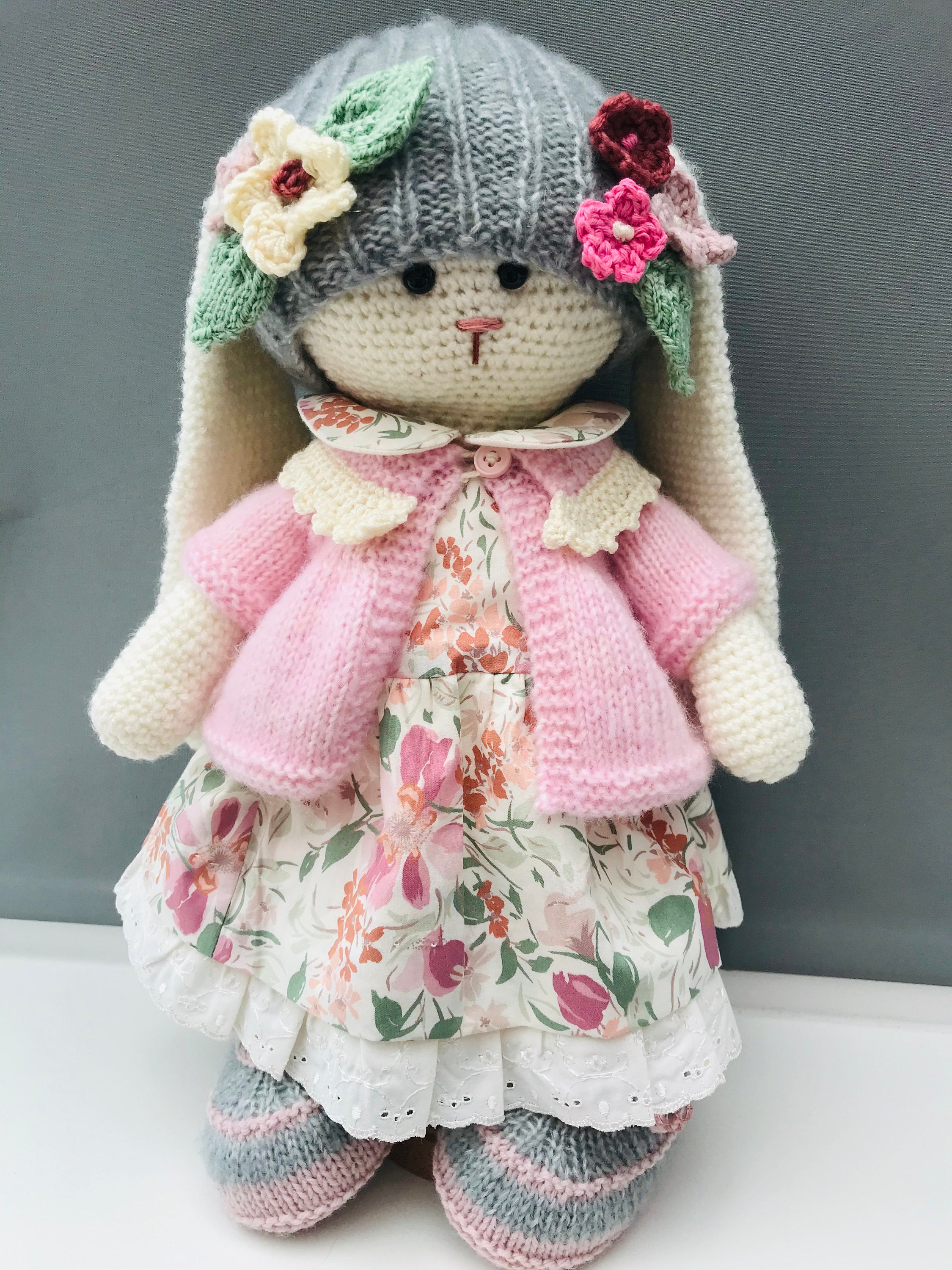 Bunny clothes toy knitting sewing pattern PDF Outfit Effie