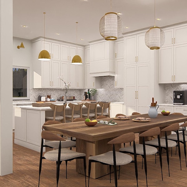 Kitchen Interior Design, Kitchen 3D Rendering, 3D Architectural ...