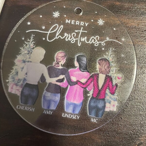 Custom Christmas Gift: Acrylic Ornament for Friend Personalized Best ...