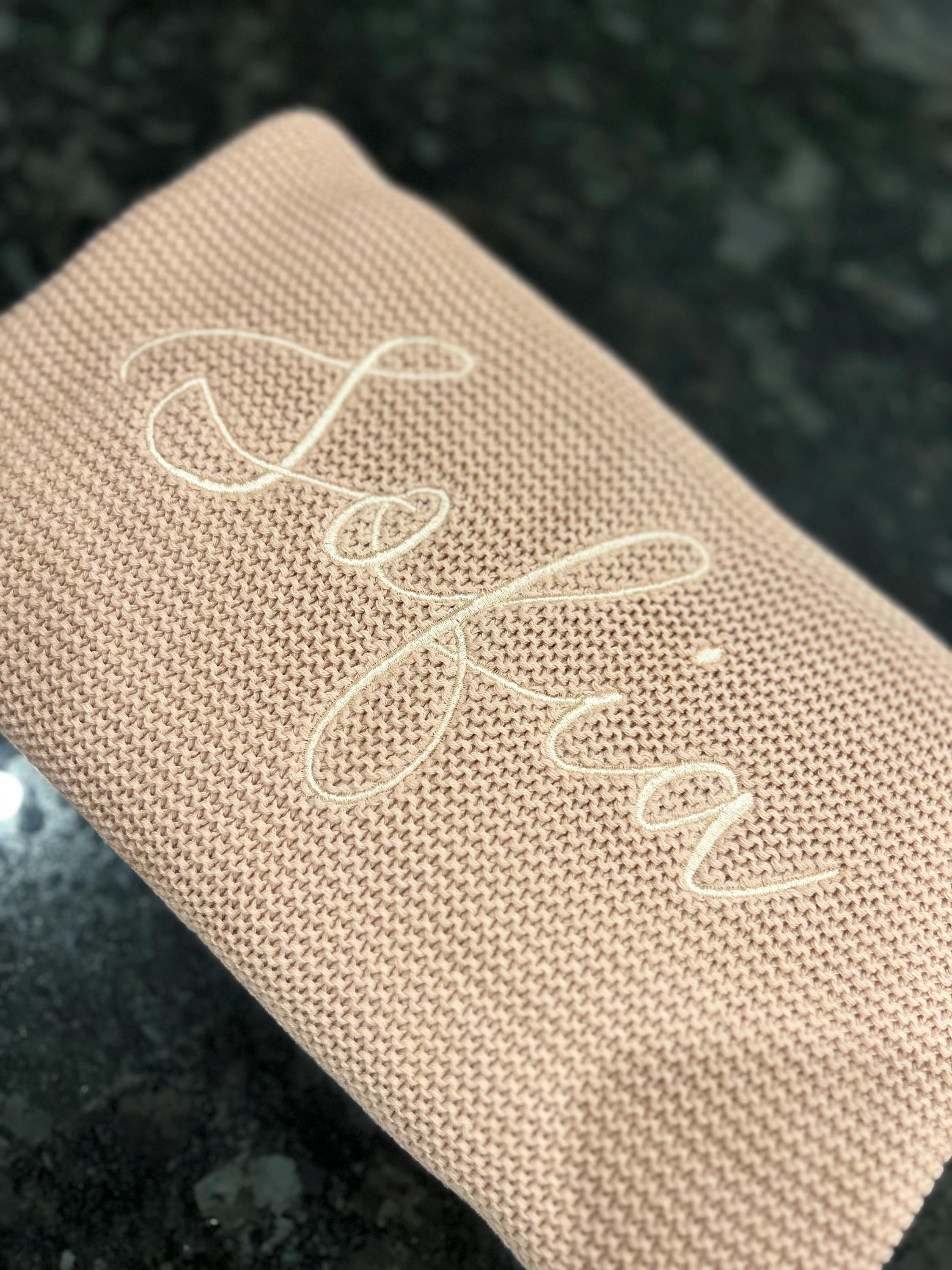 Customer photo for Barbi - Embroidery font