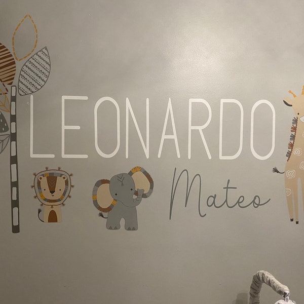 Personalized Wall Decal Boy Name Wall Decal Nursery Wall Decal ...