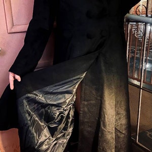 Vintage Inspired Long Wool Princess Coat Women, Fit and