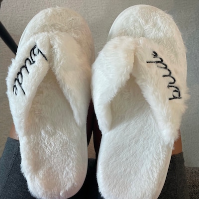Bride Slippers Bridesmaid Slippers Babe Bachelorette Party Slippers ...