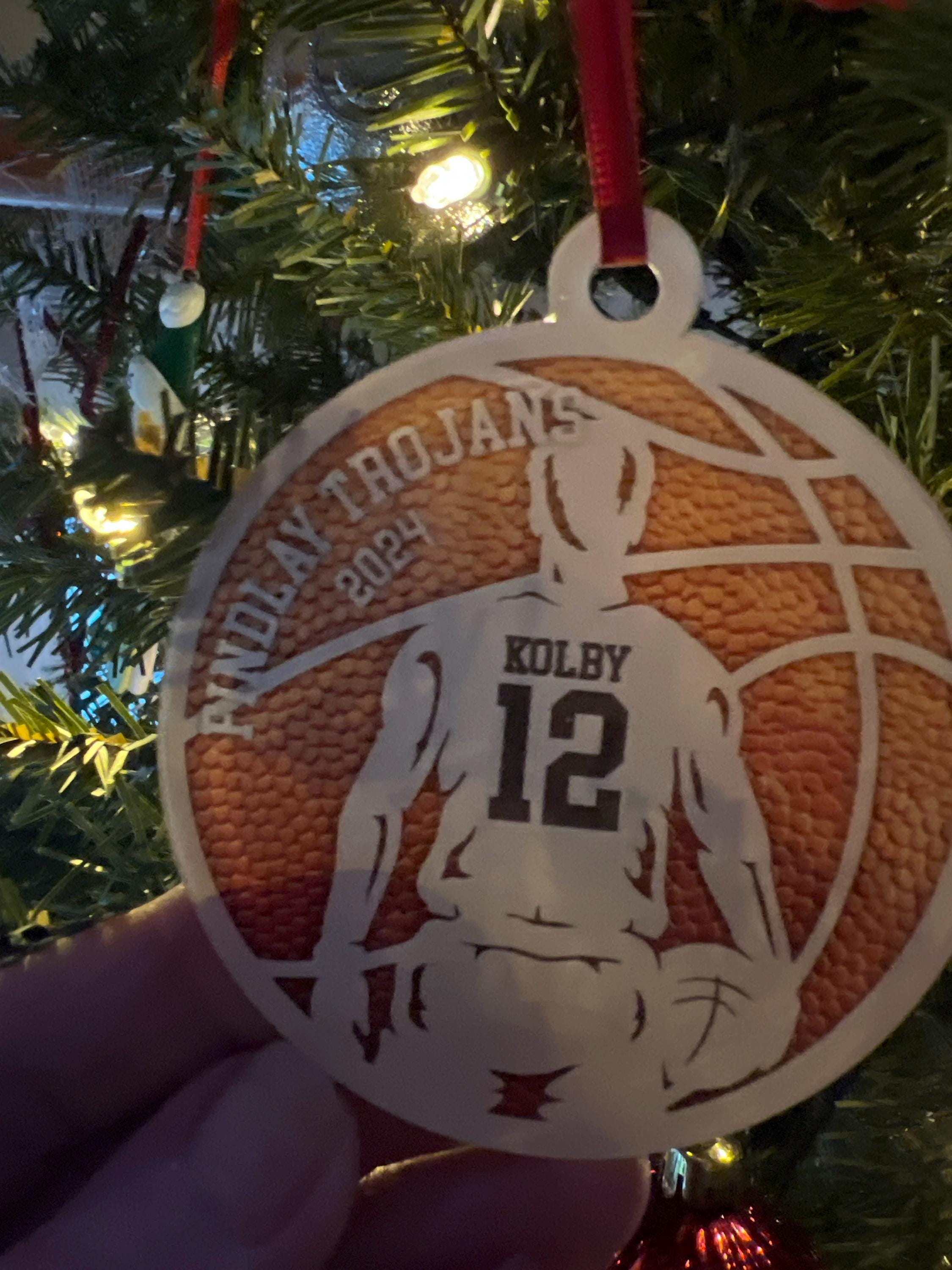 Personalized Sports Ornaments, Custom Football Player Ornament, Football Fan Gift, Personalized Football Player Keepsake, Sports Lovers Gift
