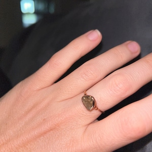 Customer photo from Jennifer, Raw Smoky Quartz Ring in Yellow Gold, Silver, and Rose Gold