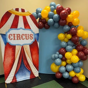Leyiyi Zirkus-Hintergrund 2,2x2,2 M – Rot-weiß Gestreift, Polyester, Für Geburtstagsfotos & Partys