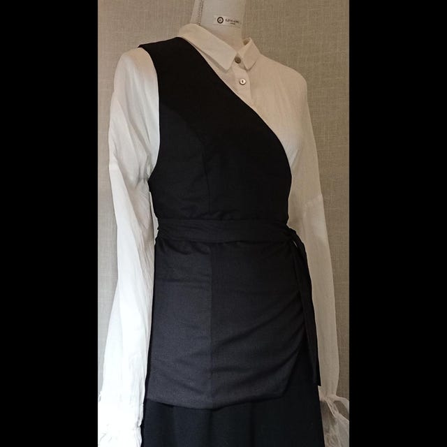 Asymmetrical Vest Sewing Pattern | Side Tie Top Pattern