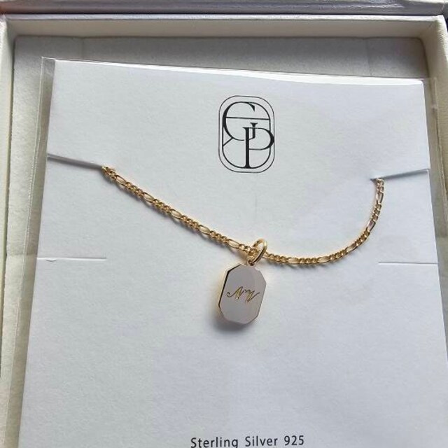 【Grace Personalized】EMMAネックレス Custom Engraved Initials Pendant Necklace by