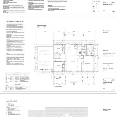 Oak Springs House Construction Plans Open Plan Design Modern Farmhouse ...