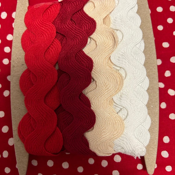 Rick Rack in 19 COLORS - 1 Inch Polyester Sewing Trim by the Yard ...