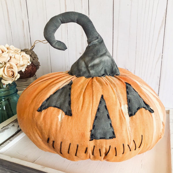 DIGITAL FILE Primitive Fall Halloween Grungy Pumpkin Jack JOL Sitter ...