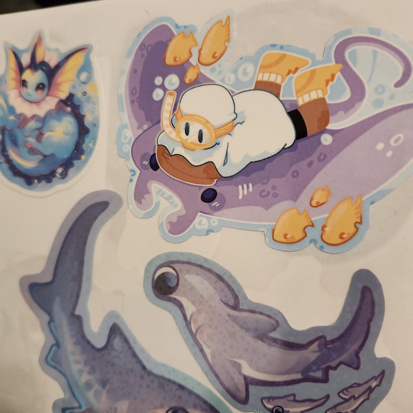 Cute Scuba Diving Ghost Waterproof Stickers! V10 - Etsy