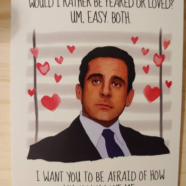 Funny Michael Scott Love Card, the Office Gift, Michael Scott Valentine ...