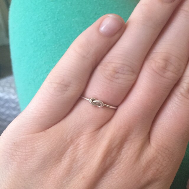 Gold Climbing Knot Ring Promise Ring for Her Engagement Etsy