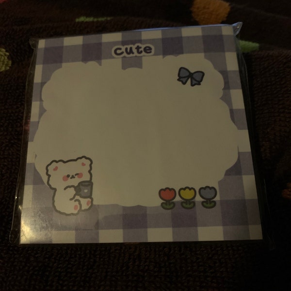 Cute Bear Memo Pads( Sticker Note)| 80 Sheets Kawaii Mini Note Pad - Etsy