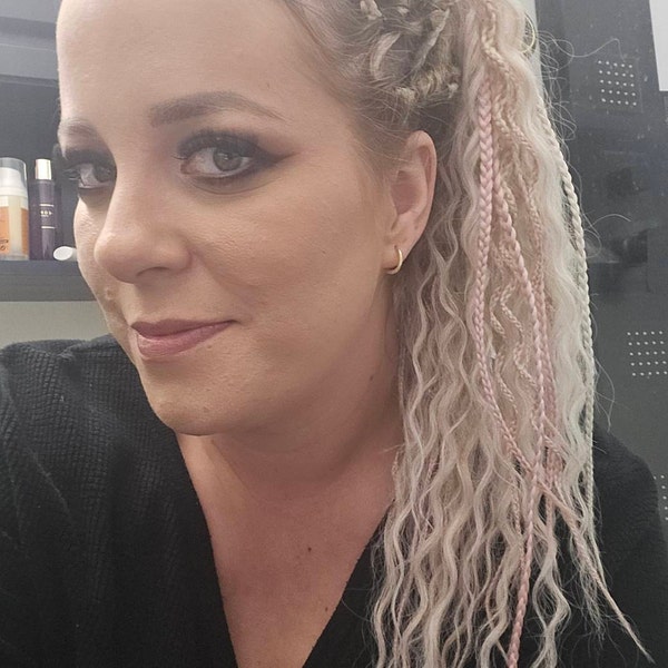 Full Head Lightweight DE Braids With Curls – 50 Double-ended Kanekalon ...