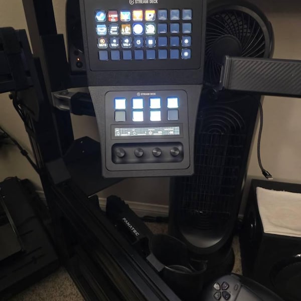 Stream Deck XL and Stream Deck Plus Combo Console Mount for Sim Racing ...