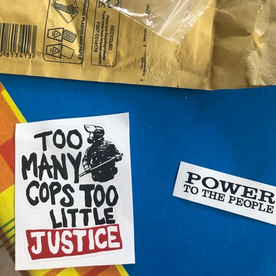 Too Many Cops Sticker, Rights, Defund the Police, Anticapitalism ...