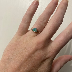 Customer photo from Lisa, Mini Raw Australian Opal Ring