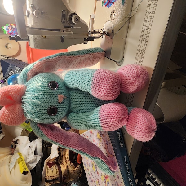 Lop Eared Bunny - Circular Knitting Machine Pdf Pattern - Sentro Addi ...