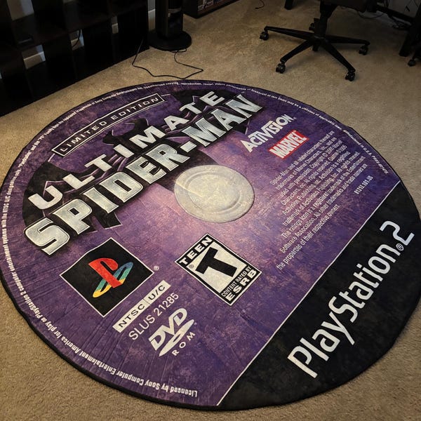 Cd Game Rug Video Game Rug, CD Record,hit Run, Gaming Rug,video Game Disk Rug,boys ...
