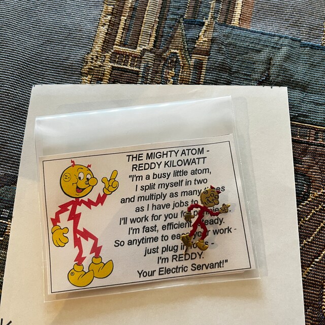 REDDY KILOWATT New Vintage Hat Lapel Pin - Electrical Trades Gift