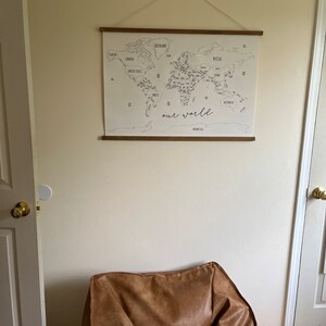 World Map Wall Decor Travel Decor Homeschool Decor Classroom Decor