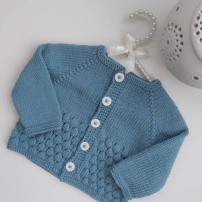 Baby Cardigan Knitting Pattern, Bubble Stitch Cardigan PDF Pattern - Etsy