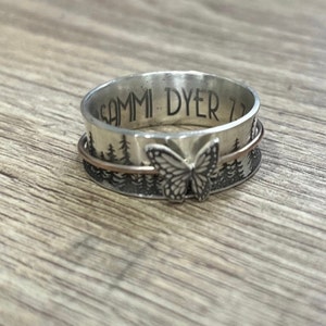 Personalized Spinner Ring Inspiration Ring Breathe Jewelry | Etsy
