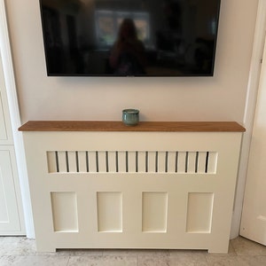 Bespoke Panel Effect Solid Oak Top Radiator Cover - Etsy