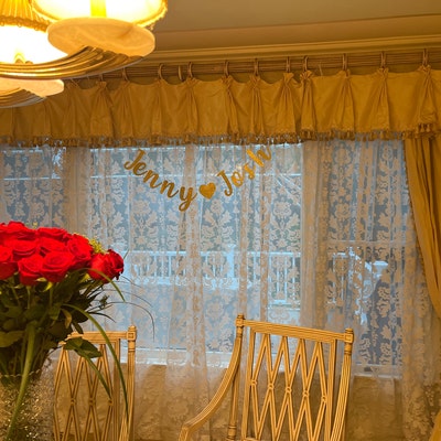 Custom Happy Engagement Cursive Banner / Personalized Engagement Script ...