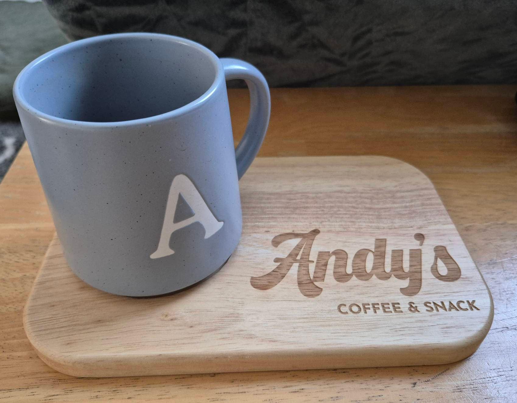 Personalized Custom Engraved Wooden Tea & Biscuit Board Serving Board Novelty Gift Birthday Valentines Housewarming Wedding Christmas