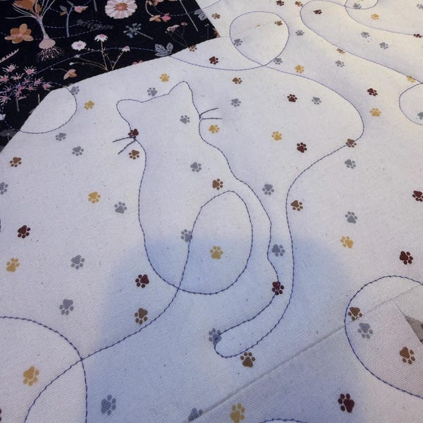Cat Continuous Line Quilting Design | Edge to Edge Quilt Pattern | 20 ...