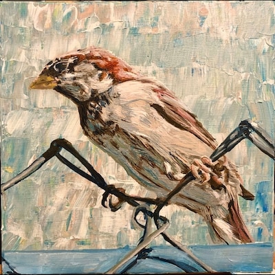 Scruffy Rabbit an Original Acrylic Painting by Canadian Artist Brian ...