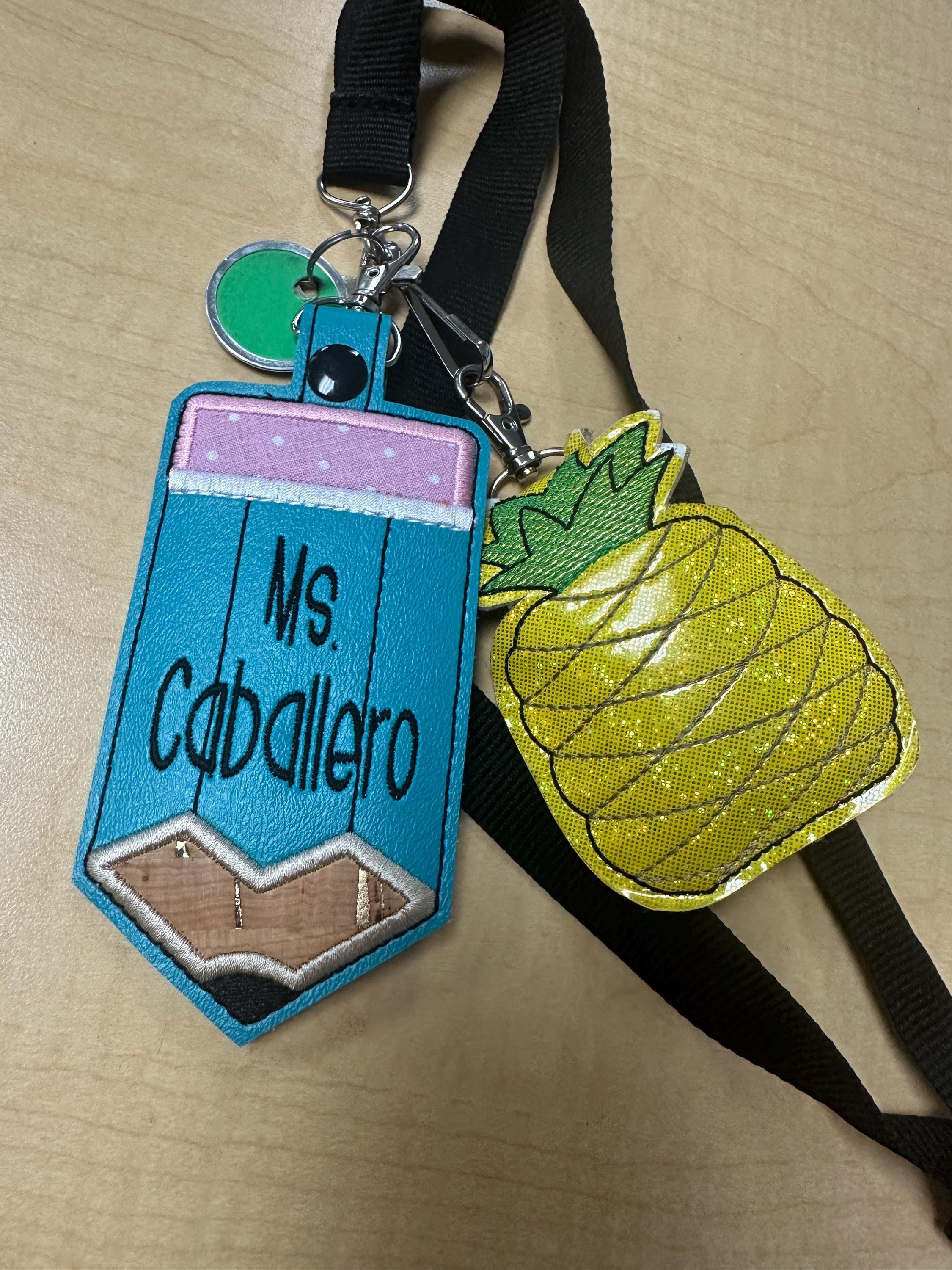 Personalized Teacher ID badge holder, luggage tag, teacher gift, teacher appreciation gift, pencil backpack tag, bag tag, pencil bag tags