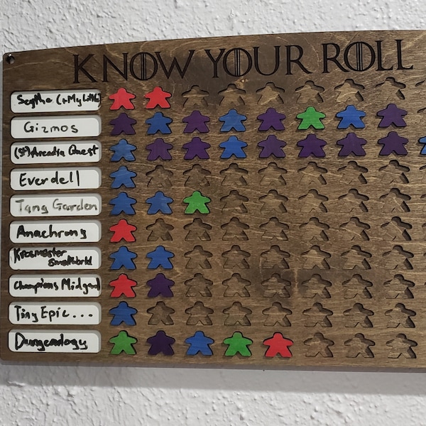 10x10 Game Tracker / Board Game Tracker / Game Challenge Board / Board ...