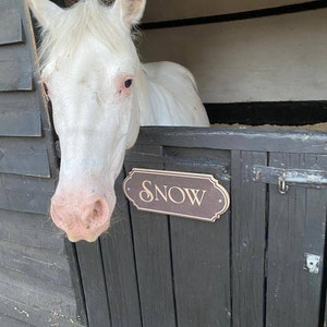 Horse Name Plates, Personalised Stable Signs, Stable Door Sign