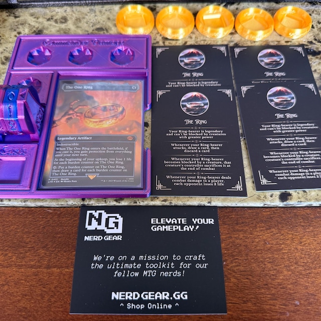 MTG "the Ring Temps You" Tracker and Ring Bearer Marker Token - LOTR - Magic  the Gathering - Etsy