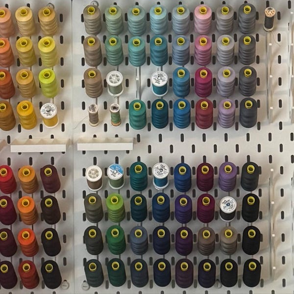 Skadis or Uppspel Pegboard Thread Spool Holder 500m/1000m - Sewing ...