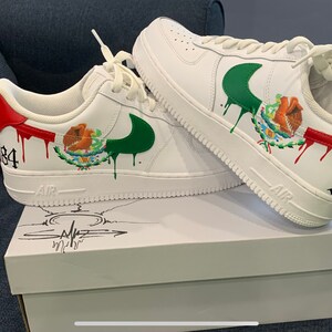 custom air force 1 mexico flag