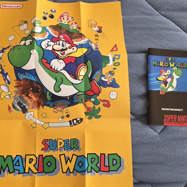 Super Mario World - Super Nintendo - Poster/map (FOLDED) - Etsy