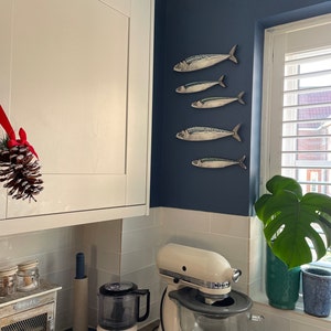 1 Large Mackerel Fish Contemporary Wall Sculpture, Fish Art, Original ...