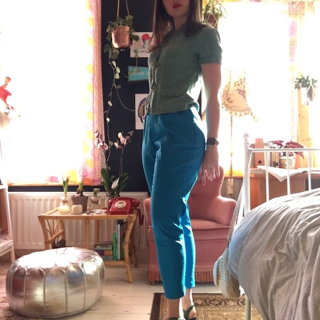 50s cigarette pants Jeans Style Cigarette Pants 50's Fashion Pants Cigarette Pants Retro Womens Unique Vintage Rizzo Cigarette Pants Women's 1950s Pants: Cigarette, Capri,