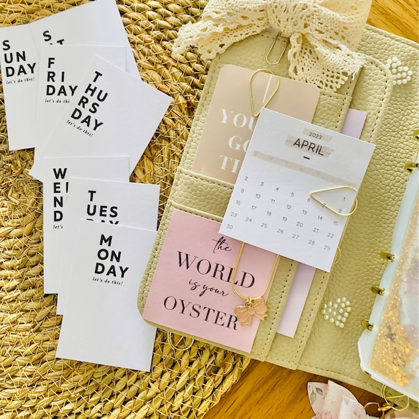 Pocket monthly planner printable 2024 monthly month on two pages