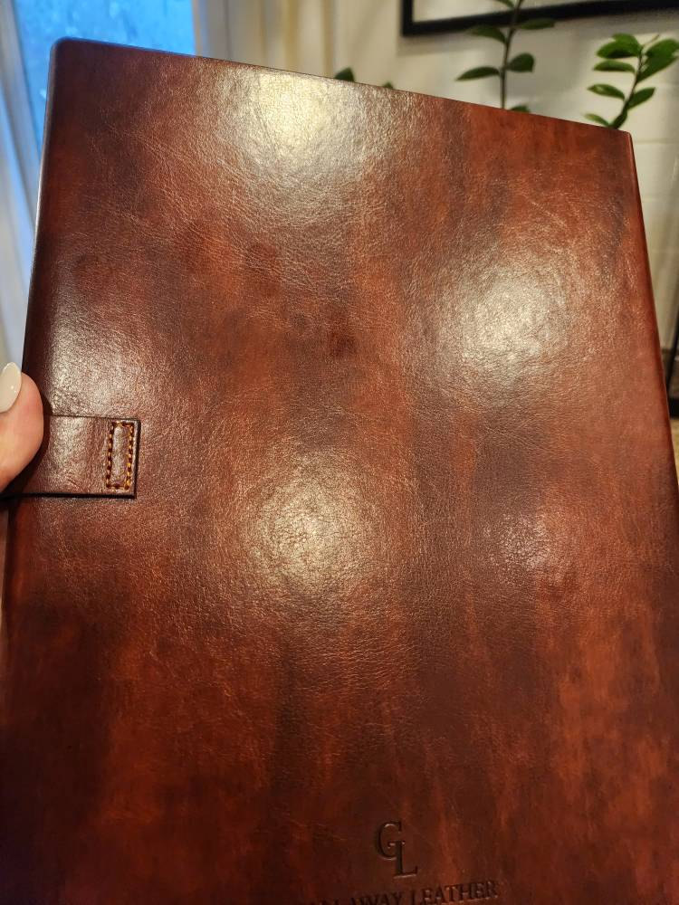 Personalized LEATHER PORTFOLIO Padfolio Notebook Organizer Folder Planner Business Corporate Gifts for Him Dad Men Boyfriend Custom Engraved