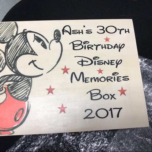 Disney Memories Personalized Wooden Box Keepsake Box Mickey Mouse - Etsy