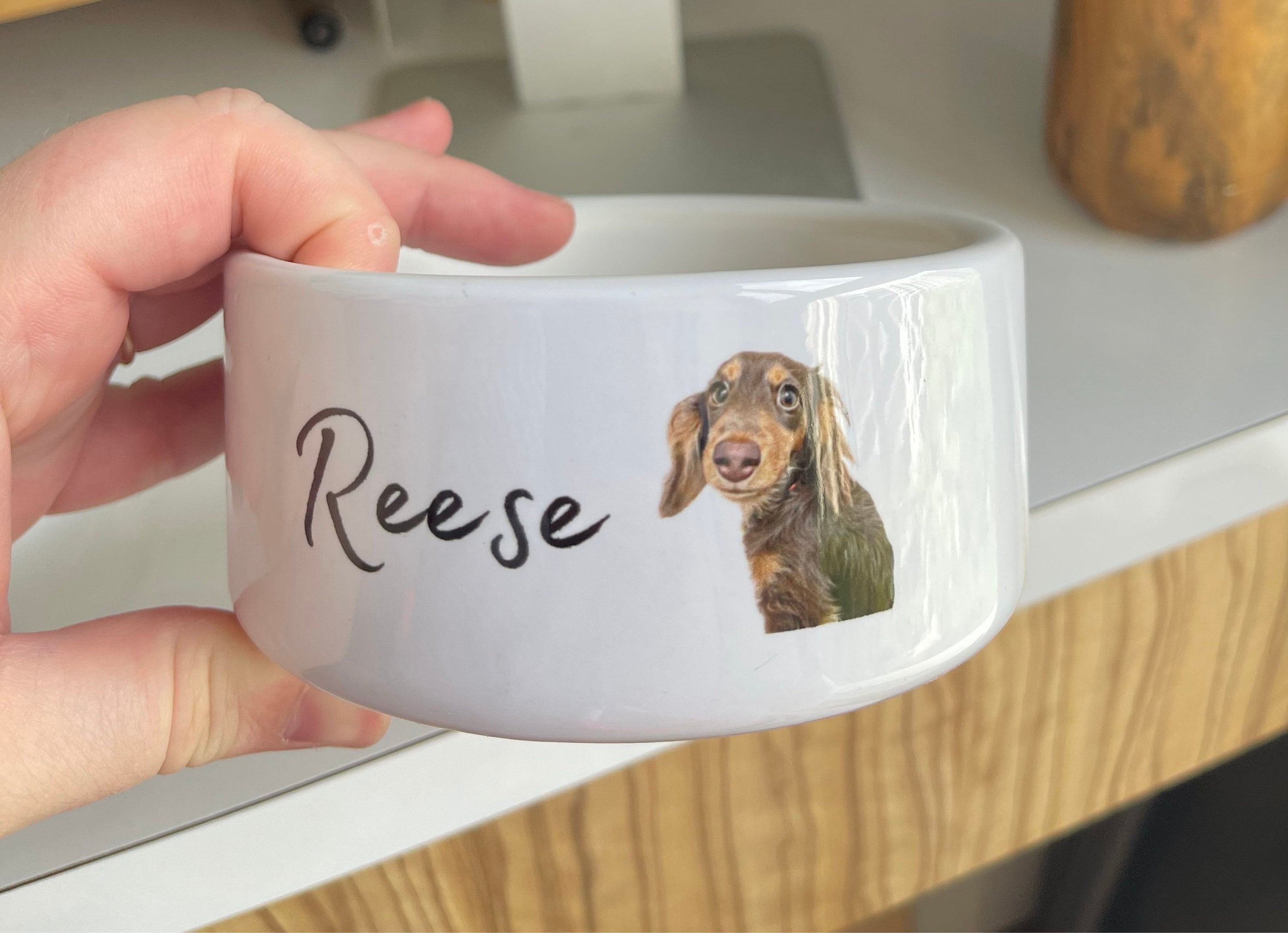 Custom Dog Bowl Using Pet Photo + Name Personalized Dog Bowl Personalized Cat Bowl Custom Cat Bowl Personalized Pet Bowls Custom Pet Bowl