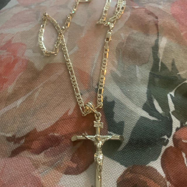 金メッキ クロスシンボル ネックレス クロスネックレス。イエス クロス ゴールド メッキ ネックレス 14K